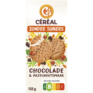 Céréal Schokoladen-Haselnuss-Kekse ohne Zucker