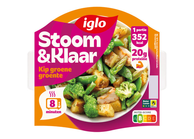 Iglo Stoom & klaar kip groene groente