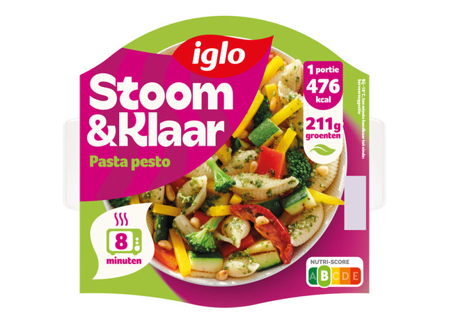 Iglo Stoom & klaar pasta pesto