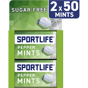Sportlife Peppermint 2er-Pack zuckerfreie Pfefferminzbonbons