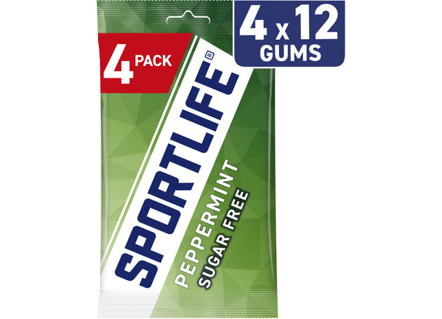 Sportlife Peppermint zuckerfreie Kaugummis im 4er-Pack