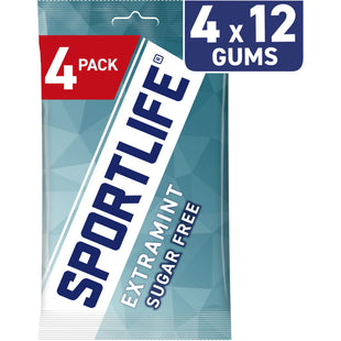Sportlife Extramint zuckerfreie Kaugummis 4er-Pack