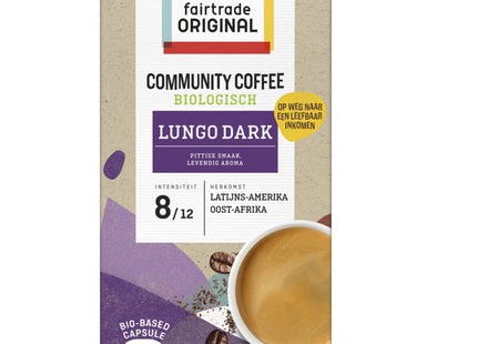 Fairtrade Original Community coffee lungo dark capsules