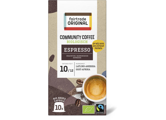Fairtrade Original Community coffee espresso capsules