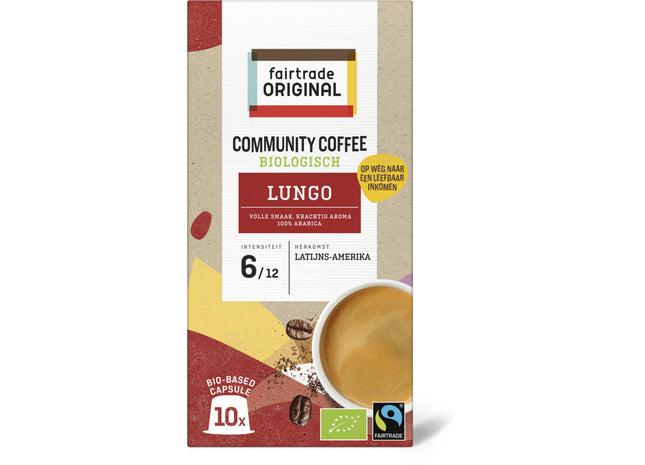 Fairtrade Original Community coffee lungo capsules