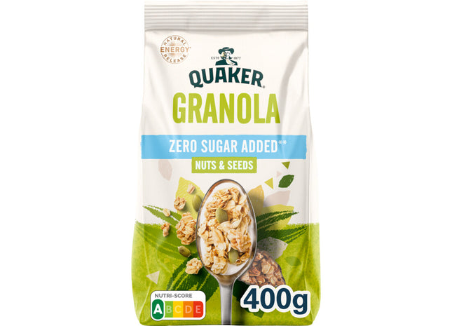 Quaker Granola zero sugar added nuts & seeds