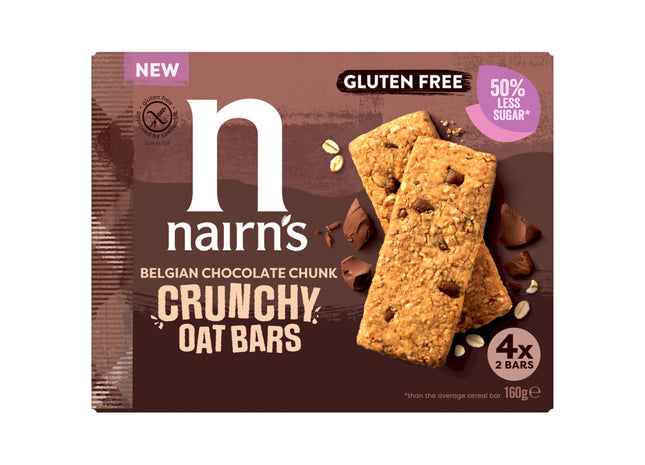 Nairn's Belgian chocolate chunk crunchy oat bars