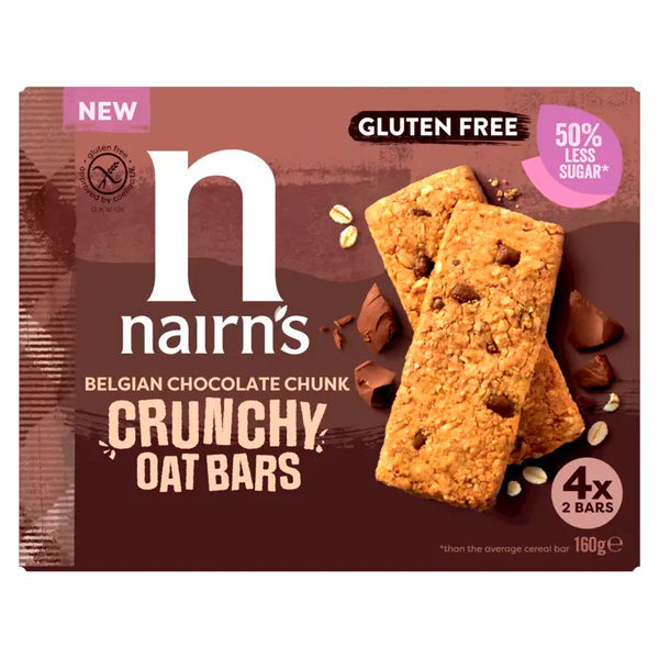 Nairn's Crunchy Hafer-Riegel mit belgischen Schokostücken