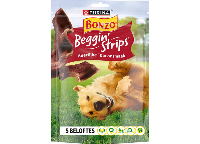 Bonzo Beggin' strips baconsmaak hondensnack