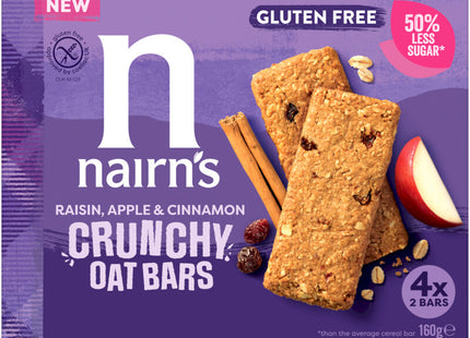 Nairn's Raisin apple & cinnamon crunchy oat bars