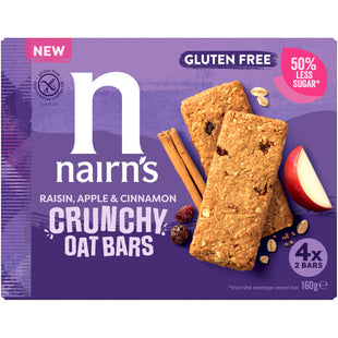 Nairn's Raisin apple & cinnamon crunchy oat bars
