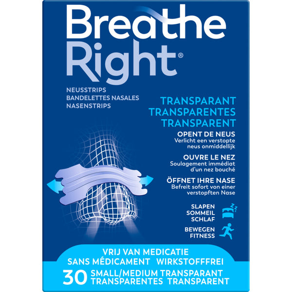 Breathe Right Nasenstrips transparent