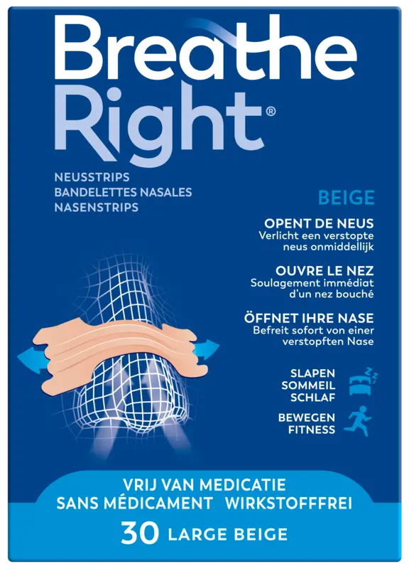 Breathe Right Nasenstrips beige
