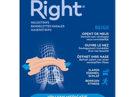 Breathe Right Neusstrips beige