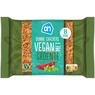 Dunne crackers vegan met groenten