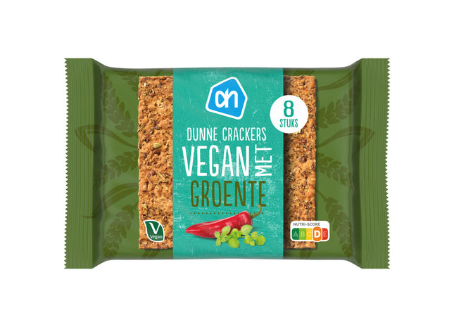 Dunne crackers vegan met groenten