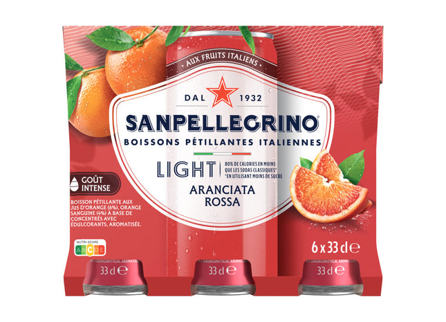 S. Pellegrino Aranciata rossa light 6-pack