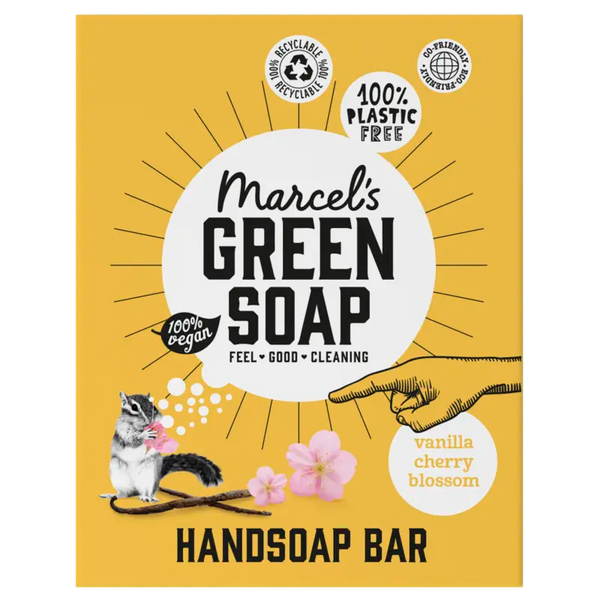 Marcel's Green Soap Handzeep bar vanille & cherry blossom