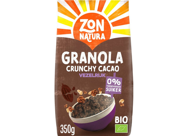 Zonnatura Granola crunchy cacao vezelrijk