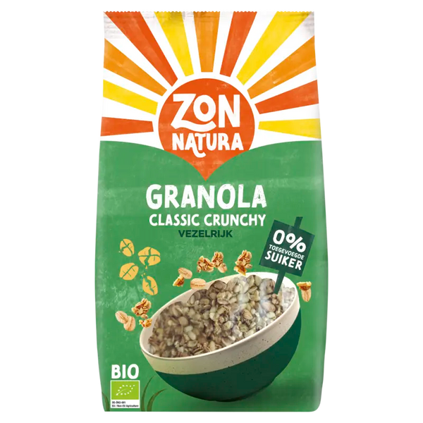 Zonnatura Granola classic crunchy vezelrijk