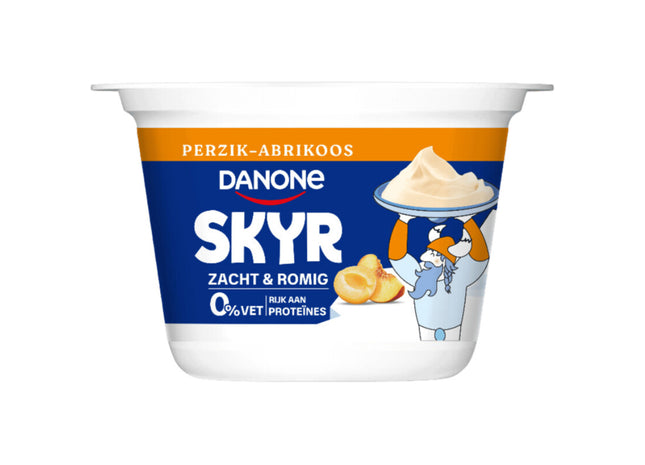 Danone Skyr perzik abrikoos high protein 0%vet