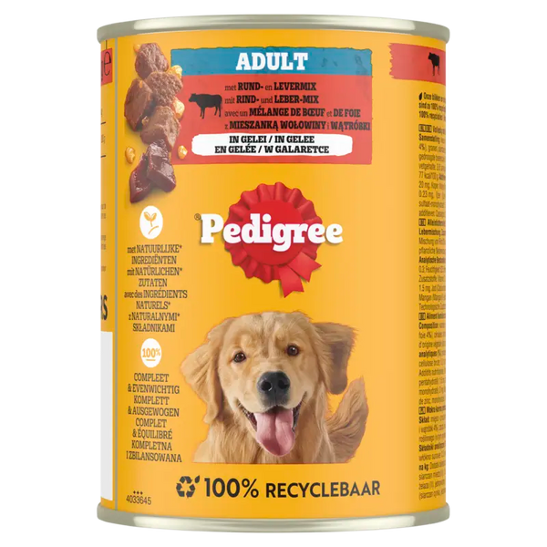 Pedigree Adult mit Rind- und Lebermix in Gelee