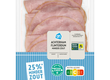 Achterham flinterdun minder zout
