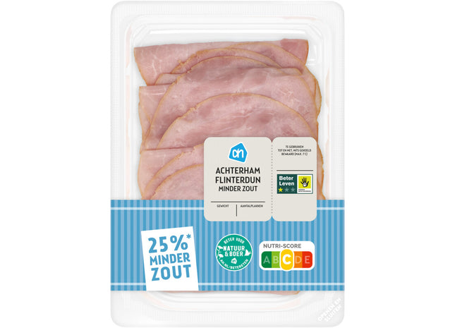 Achterham flinterdun minder zout