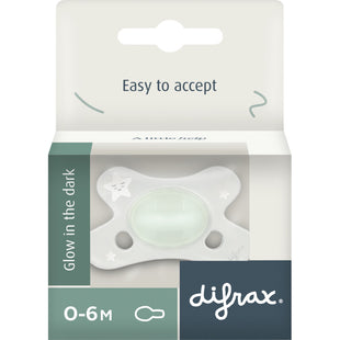 Difrax Fopspeen natural 0-6 mnd glow dark