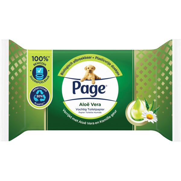 Page Aloe vera moist toilet paper