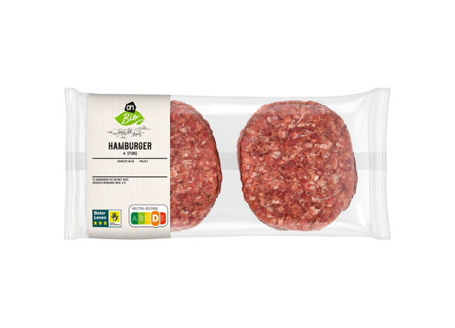 Biologisch Hamburger 4 stuks