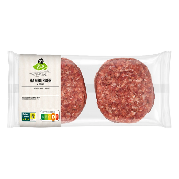 Organic Hamburgers 4 pieces