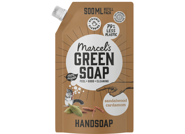 Marcel's Green Soap Handzeep sandalwood & cardamom navulling