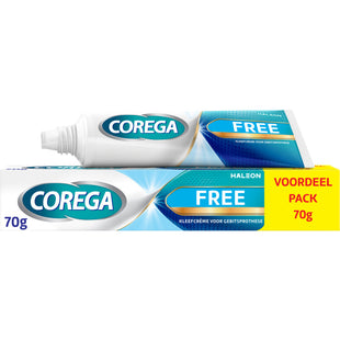 Corega Free kleefcrème gebitsprothese voordeel