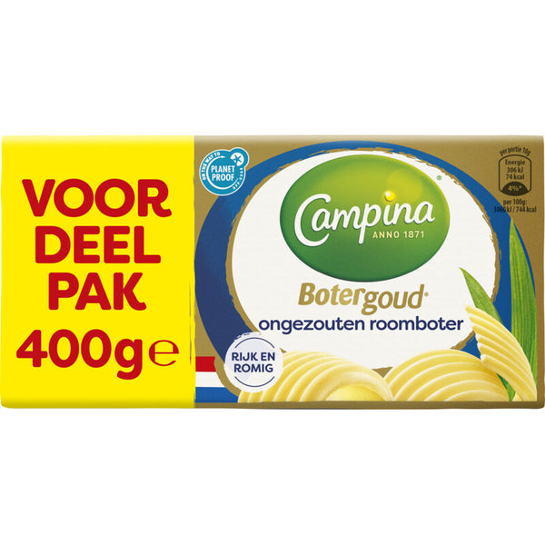 Campina Botergoud roomboter ongezouten voordeel