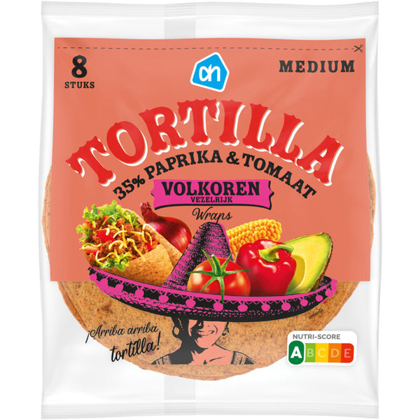 Tortilla groentewraps volkoren medium
