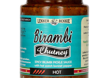 Lekker Bekkie Birambi chutney
