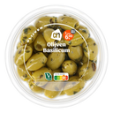 Green olives with basil