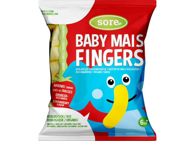 Sore Baby Corn Fingers Erdbeere 6 Monate+