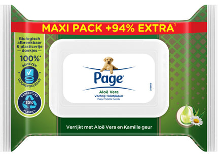 Page Aloë vera vochtig toiletpapier