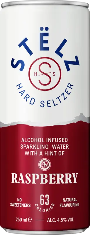 Stëlz Hard sparkling water raspberry