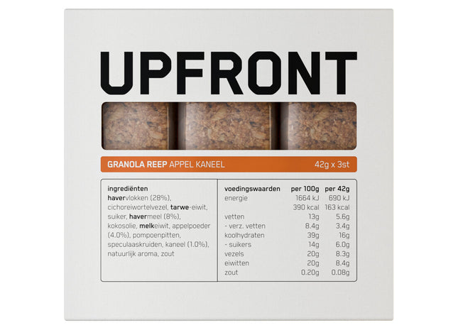Upfront Granola reep appel kaneel smaak