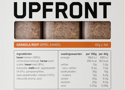 Upfront Granola reep appel kaneel smaak