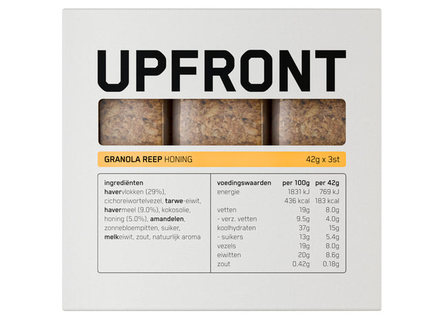Upfront Granola reep honing smaak