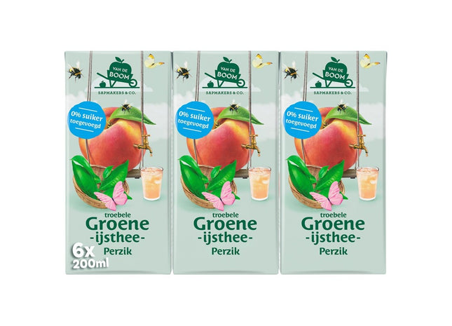 Van de Boom Troebele groene ijsthee perzik