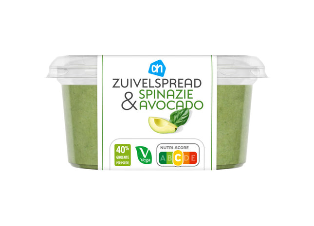 Zuivelspread spinazie avocado