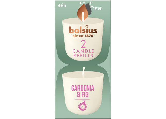 Bolsius Navulling clean light gardenia fig