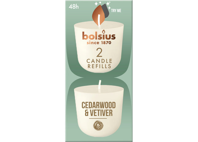 Bolsius Navulling clean light cedarwood