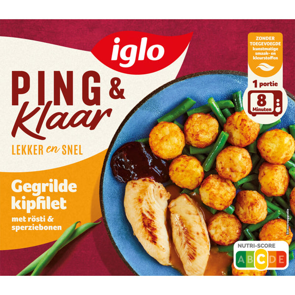 Iglo Ping & klaar gegrillte Hähnchenbrust mit Rösti