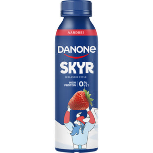 Danone Skyr drink aardbei high protein 0% vet